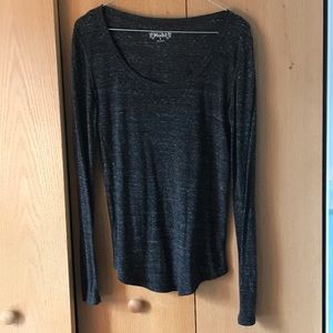 Mudd Long Sleeve Marled Tee Grey